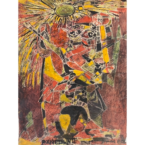 306 - Sir Francis Rose (1909-1979), Rocky Clown II, mixed media on paper, dated 1959, signed, titled and d... 