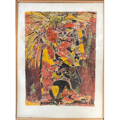 306 - Sir Francis Rose (1909-1979), Rocky Clown II, mixed media on paper, dated 1959, signed, titled and d... 