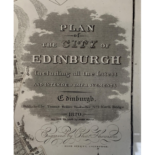 251 - After Charles Thomson (fl. 1820-1831), 'Plan of The City of Edinburgh, including all the Latest and ... 