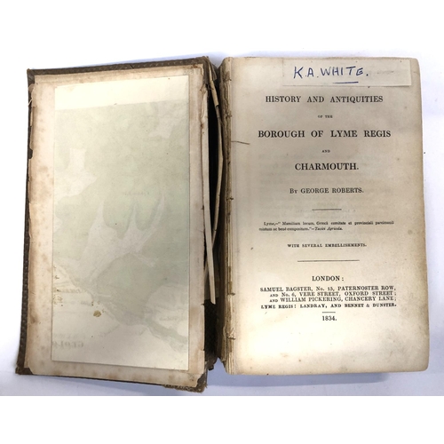 617 - LOCAL INTEREST ANTIQUARIAN BOOK. ROBERTS, George, 'History and Antiquities of the Borough of Lyme Re... 