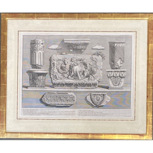 252 - After Giovanni Battista Piranesi (1720-1778), two large architectural engravings from 'Trofei di Ott... 