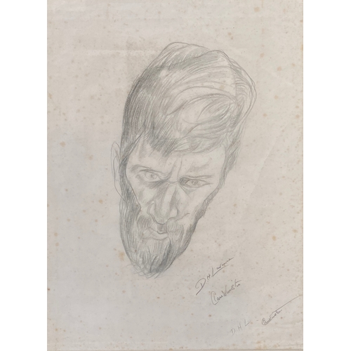 272 - Claire Winston (1882-1944), two pencil sketches, 'D.H Lawrence', and one of a seated man, 40x30cm an... 