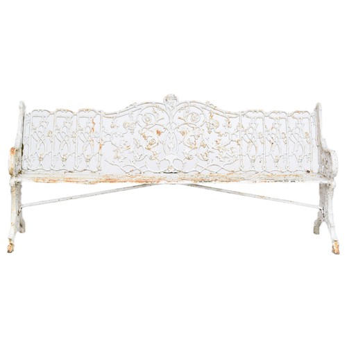 470 - A heavy Victorian cast iron garden bench in the style of Coalbrookdale, 186cm wide

Provenance: from... 