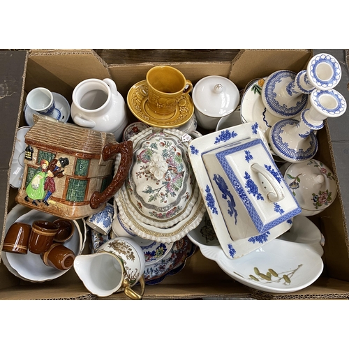 410 - A mixed lot of china to include Corona Ware; commemorative ware; Royal Worcester; Wedgwood 'Regency'... 