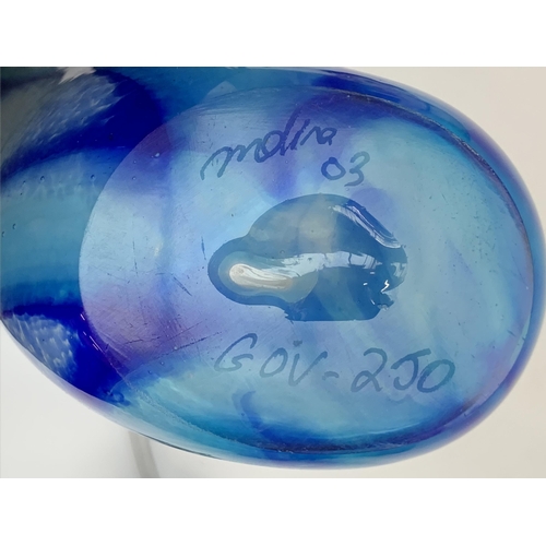 265 - An unusually large Mdina glass vases, signed to base 'Mdina '03, Gov-2JO', 35cmH