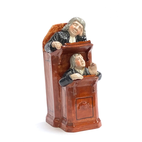 177 - A 19th century Staffordshire figure group 'The Vicar and Moses', 25cmH