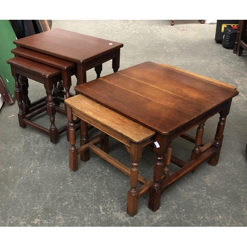 1195 - Two nests, each of three tables, 48cmH and 45cmH