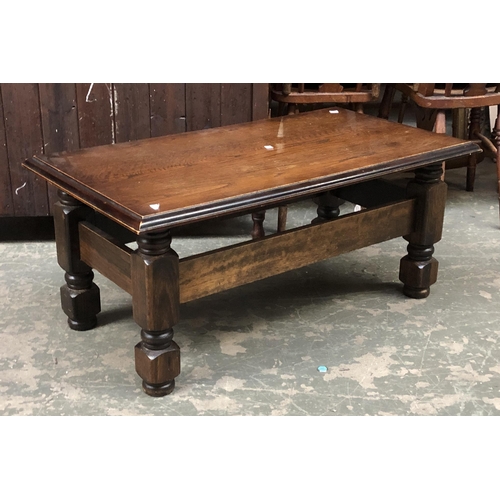 1248 - A stained wood coffee table, 44cmH