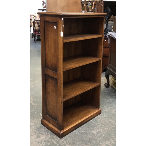 1226 - A deep oak bookcase, 70x35x128cmH