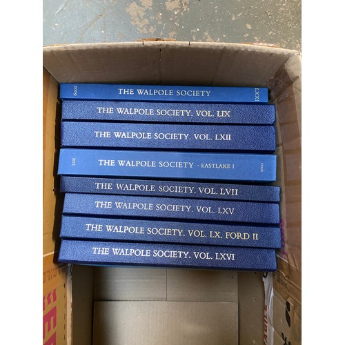 647 - BOOKS. 'The Walpole Society'. Uniform blue boards. c. 23 vols. in generally VG condition.