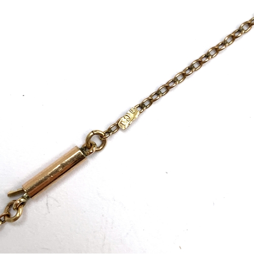 3 - An antique 9ct rose gold chain fastening with a barrel clasp, with 9ct tab, 2.3g