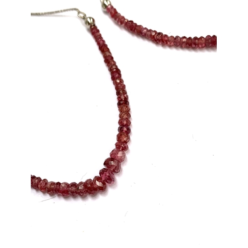 99 - Three jedi red mogok spinel silver slider bracelets, each bracelet totalling apprix. 8cts of spinels... 