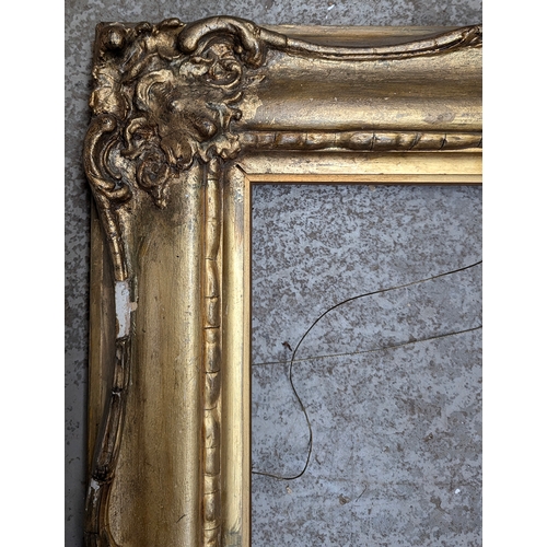 769 - A good gilt gesso frame, internal rebate 63x53cm; total 86x75cm