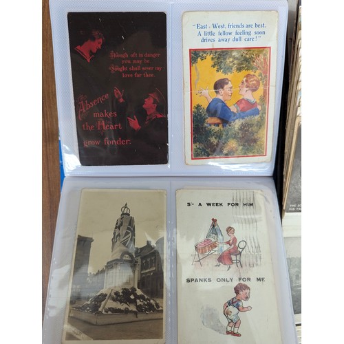 488 - A collection of over 500 postcards from the early 1900's covering the First World War, Second World ... 