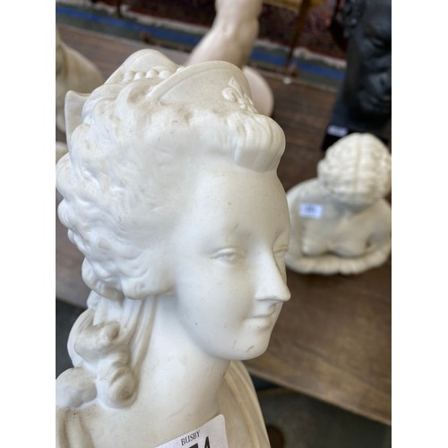 154 - A Victorian parian bust of Marie Antoinette, 26cm high

Provenance: from the estate of the late Anto... 