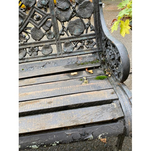 474 - A heavy Victorian cast iron garden bench in the manner of Coalbrookdale, 180cm wide

Provenance: fro... 