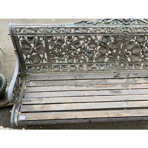 474 - A heavy Victorian cast iron garden bench in the manner of Coalbrookdale, 180cm wide

Provenance: fro... 