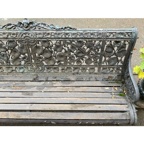 474 - A heavy Victorian cast iron garden bench in the manner of Coalbrookdale, 180cm wide

Provenance: fro... 