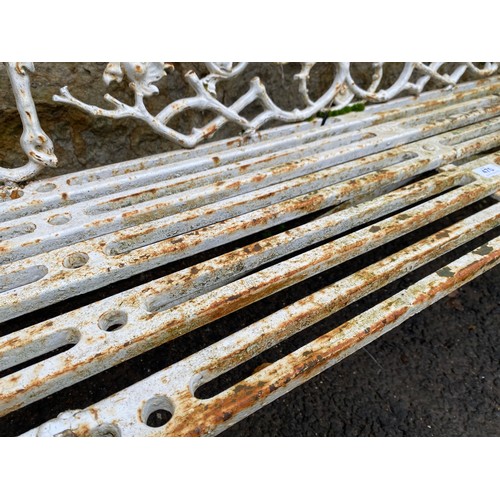 470 - A heavy Victorian cast iron garden bench in the style of Coalbrookdale, 186cm wide

Provenance: from... 