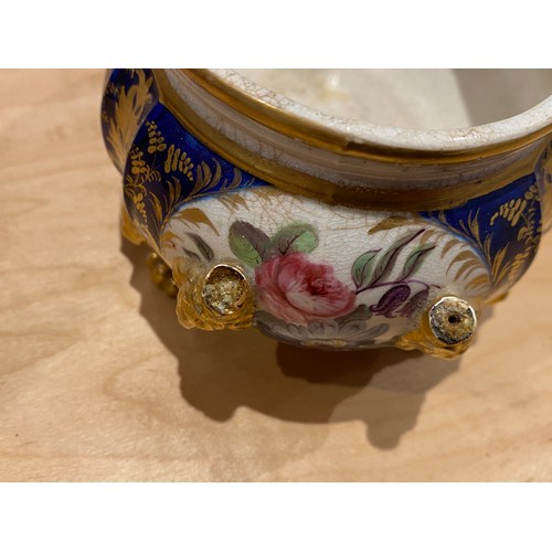 196 - A collection of 18th and 19th century cobalt blue and gilt porcelain, varying conditions, to include... 