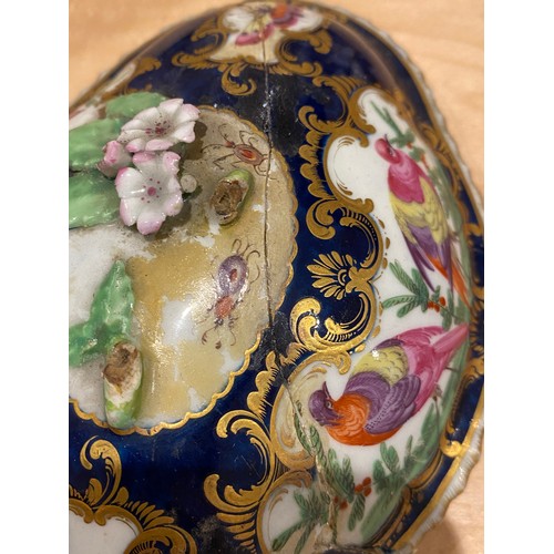 196 - A collection of 18th and 19th century cobalt blue and gilt porcelain, varying conditions, to include... 