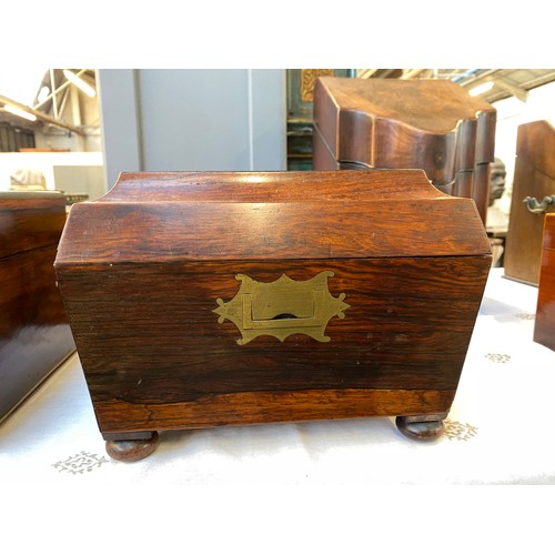 404 - A George IV mahogany dual sewing/writing box, by Podmore & Powells of Chester, with campaign style b... 