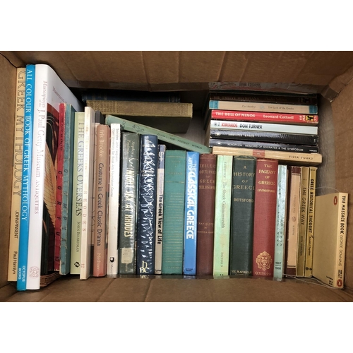 487 - BOOKS: Greece, Greek History etc. a box of c. 40 books to include 3 x Macmillan eds. in the 'Archaeo... 