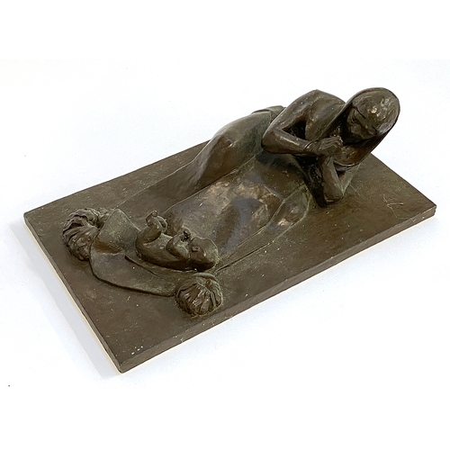 248 - A resin Madonna and child, 49cm long