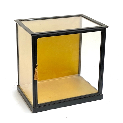 982 - A small glazed display case, 37x27x38cmH