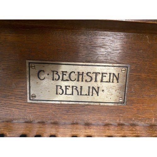 955 - A Walter Cave for A C. Bechstein Arts & Crafts upright piano, made in Berlin c.1872, Patent no. 2480... 