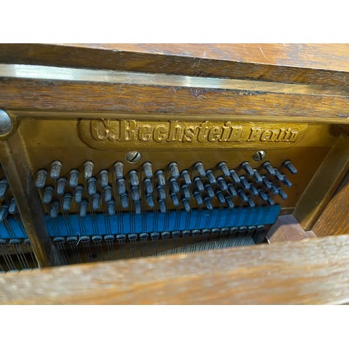 955 - A Walter Cave for A C. Bechstein Arts & Crafts upright piano, made in Berlin c.1872, Patent no. 2480... 