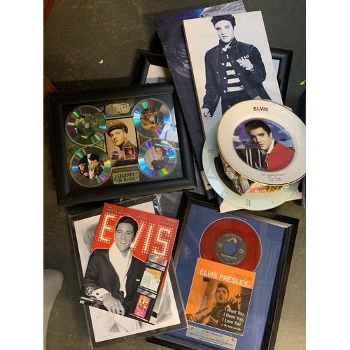 526 - ELVIS PRESLEY MEMORABILIA. A group of around 20 displayable artefacts. Clocks, 'limited ed. displays... 