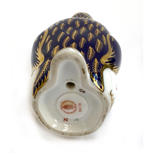 215 - A Royal Crown Derby penguin paperweight, marked LXVIII to base, 14cmH