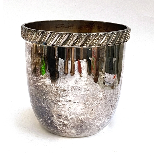 85 - An Hermes silver plated champagne bucket, stamped 'Hermes, Made in France', 20cmH