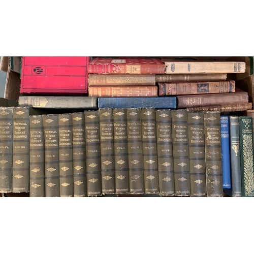 551 - BOOKS, CLASSIC LITERATURE. A good run of Robert BROWNING in uniform boards and others ('pocket' clas... 