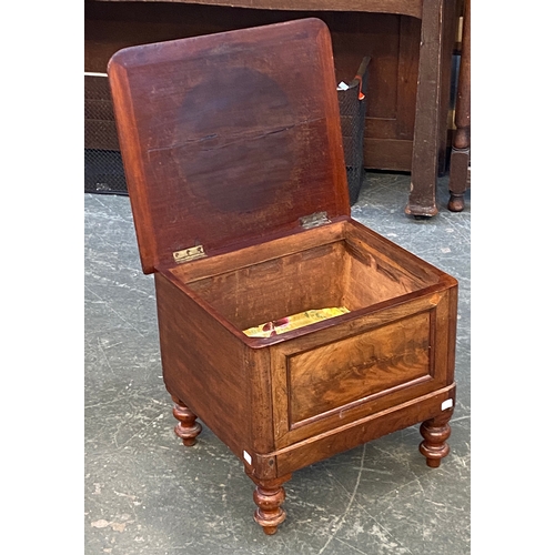 865 - A mahogany commode stool, 47cmW