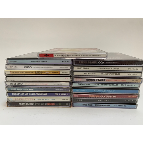 569 - COLLECTABLE CDS, Ringo STARR. 19 cd albums, probably very rarely used. From a true enthusiast's coll... 