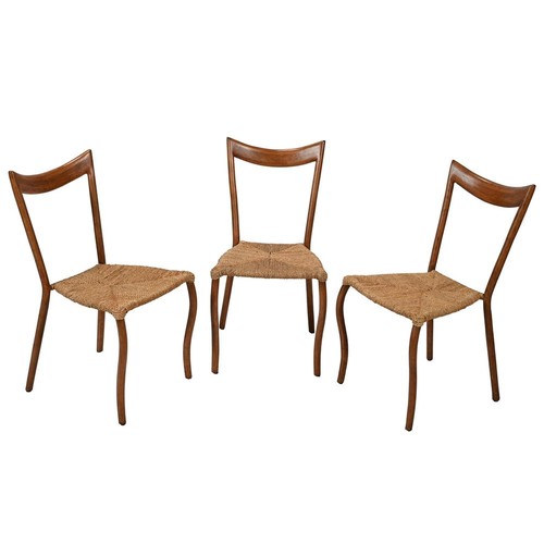 1116 - Interior design interest: Three Manilla chairs by Val Padilla for Conran, 47cm wide, 52cm deep, 87cm... 