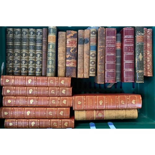 578 - BOOKS, BINDINGS. A large crate of l;argely 19th C. bindings in good or better condition to inc. comp... 