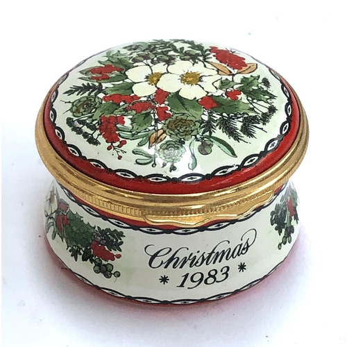 229 - Eleven Halcyon Days Christmas commemorative trinket pots, dating from 1980-1989 (two different 1986)