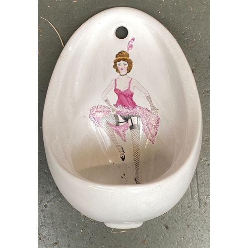 447 - A painted ceramic urinal