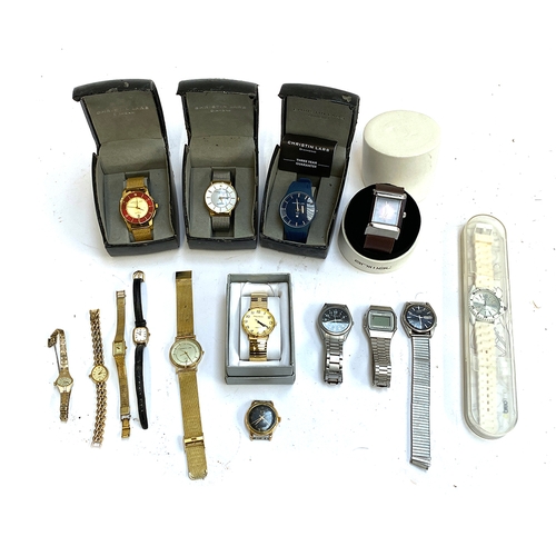 101 - A quantity of watches to include boxed Philip Mercier watch; two Christian Lars 'diamond' gents watc... 