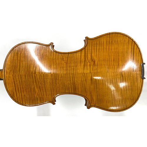 340 - A German made violin, bears label 'Copy of Nikolaus Amati', 14