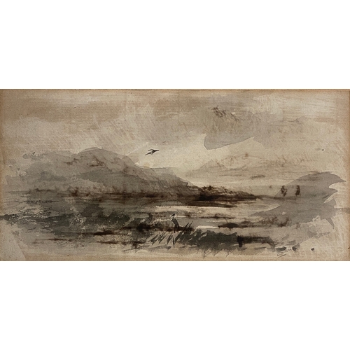 493 - A framed set of three mid 19th century pen and wash landscapes, the first signed R.H Manning, July '... 