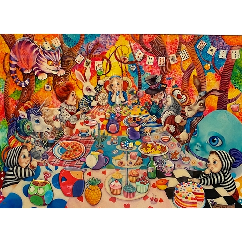 559 - Kerry Darlington (b.1974), 'A Mad Tea Party', limited edition resin print, with certificate of authe... 