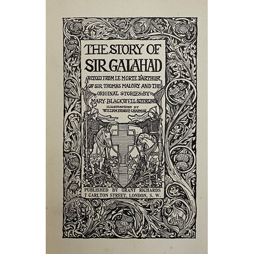 333 - BOOK, CHILDREN'S. STERLING, Mary Blackwell. 'The Story of Sir Galahad (retold)', illus. William Erne... 