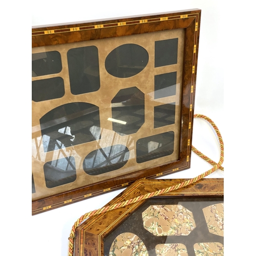 239 - Four Bois Extreme Paris marquetry picture frames, the very large octagonal frame measuring 48.5x58.5... 