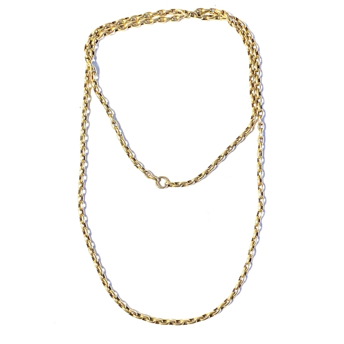 16 - A gold chain, unmarked but tests as 14ct or higher, 11.4g