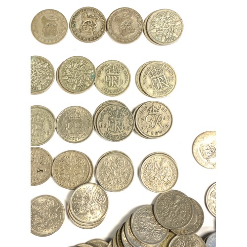 65 - A collection of sixpence coins, possible complete run from 1926-1967 (excluding 1952), gross weight ... 