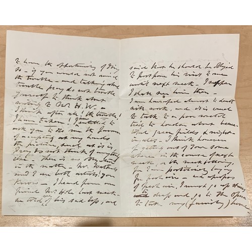 402 - MANUSCRIPT LETTERS, John LEECH, CARICATURIST and ARTIST. Three letters to Mrs HEARN, c. 1859 with pe... 